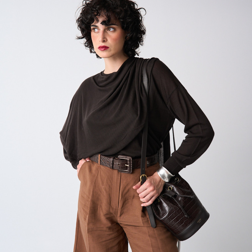 Cinto Largo Feminino de Couro com...