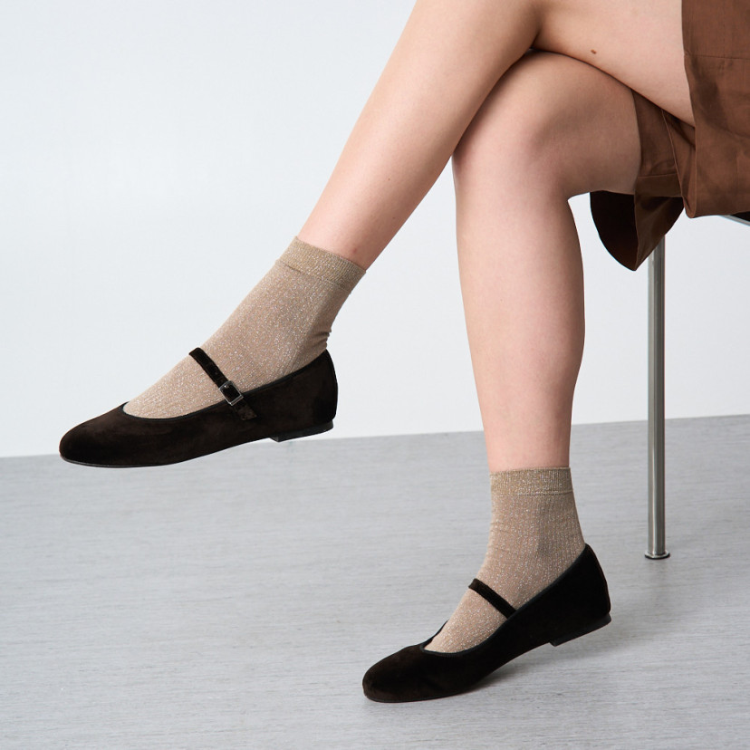 Mary Jane Scarpe in Velluto Teresa
