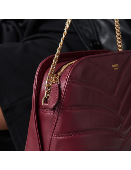 Borsa in Pelle Trapuntata con Catena Dorata