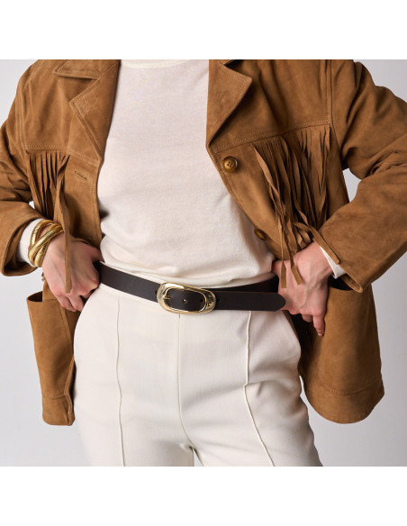 Ceinture Femme en Cuir avec Boucle Elegant