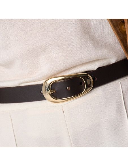 Ceinture Femme en Cuir avec Boucle Elegant