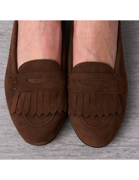 Mocasín de Piel con Flecos Inés