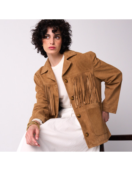 Veste en Daim à Franges