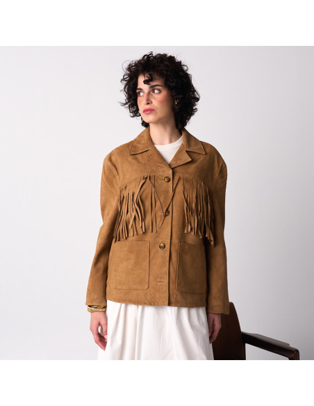 Suede Fringe Leather Jacket