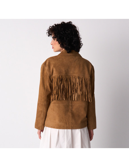 Suede Fringe Leather Jacket