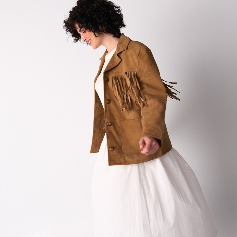 Suede Fringe Leather Jacket