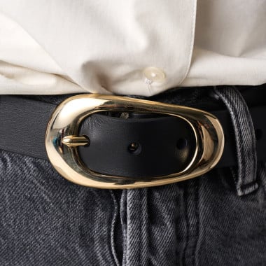 Women's Leather Belt with... 2