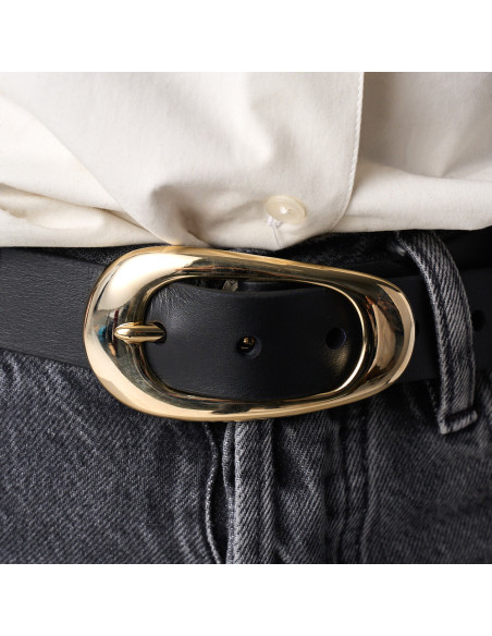 Damen-Ledergürtel mit Elegant-Schnalle