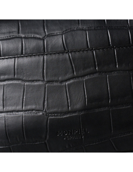 Bolsa Tiracolo de Couro Croco