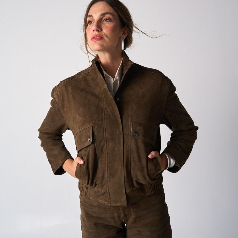 Chaqueta Bomber Ante