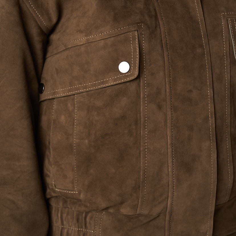 Suede Bomber Jacket
