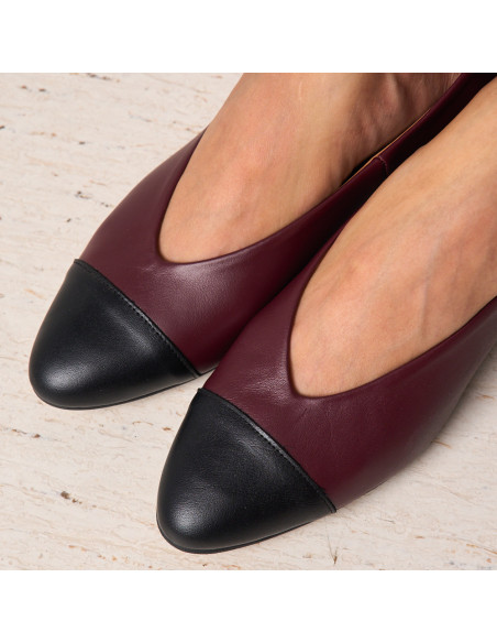 Ameliè Heel Two-Tone Toe Ballet Flat