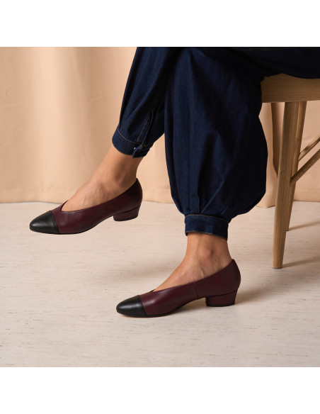 Ameliè Heel Two-Tone Toe Ballet Flat