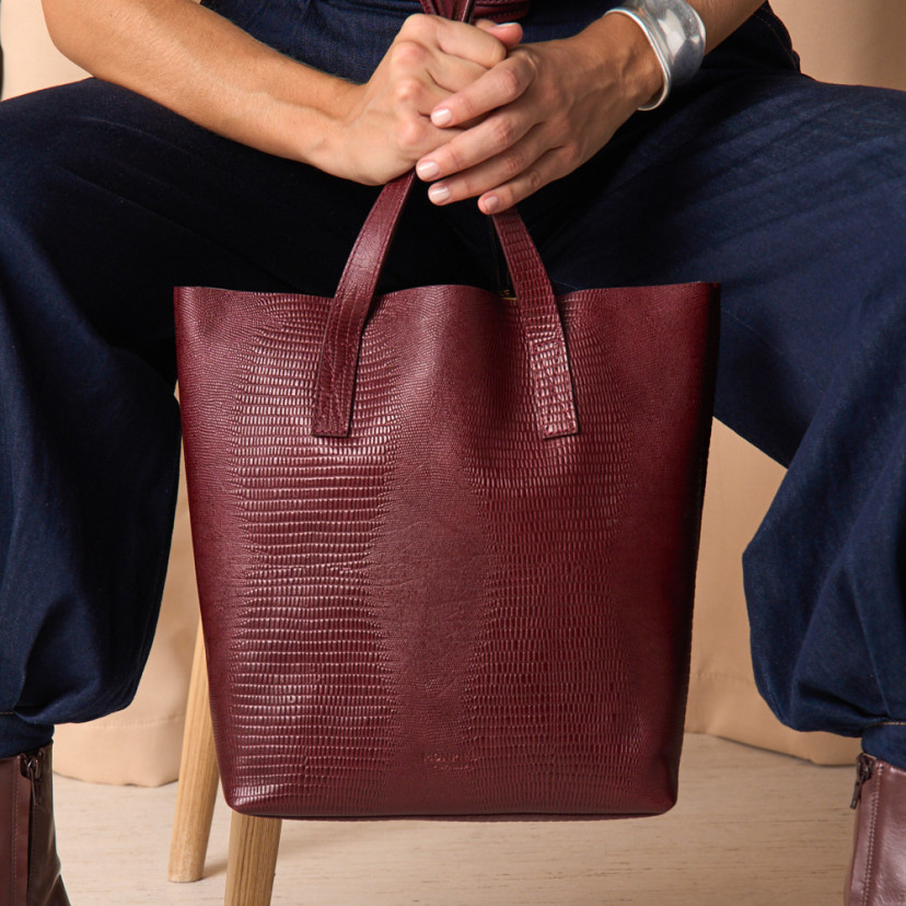 Shopper-Tasche Schlangenleder-Optik