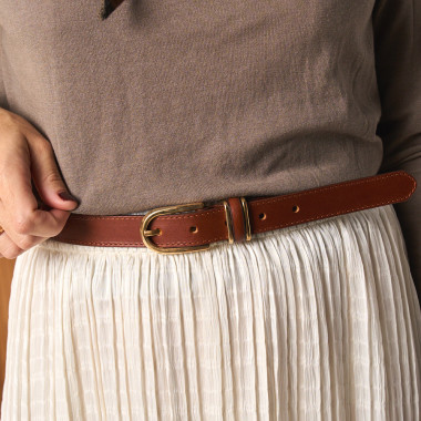 Women's Leather Belt with... 2