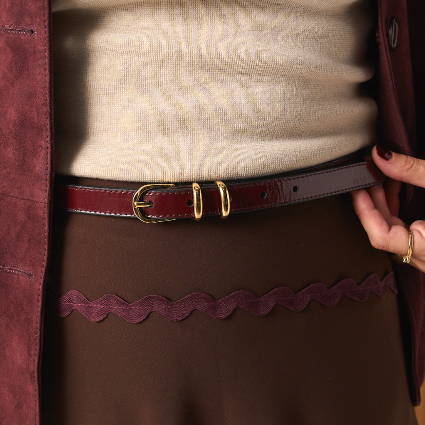 Ceinture Femme Fine en Cuir avec...