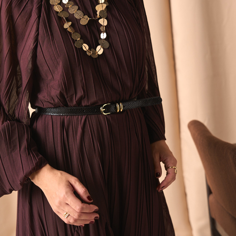 Ceinture Femme Fine en Cuir avec...