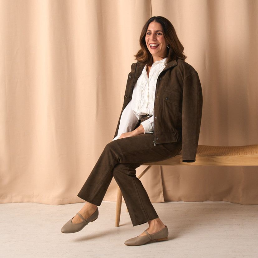 Suede Five-Pocket Pants