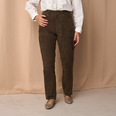 Suede Five-Pocket Pants 2