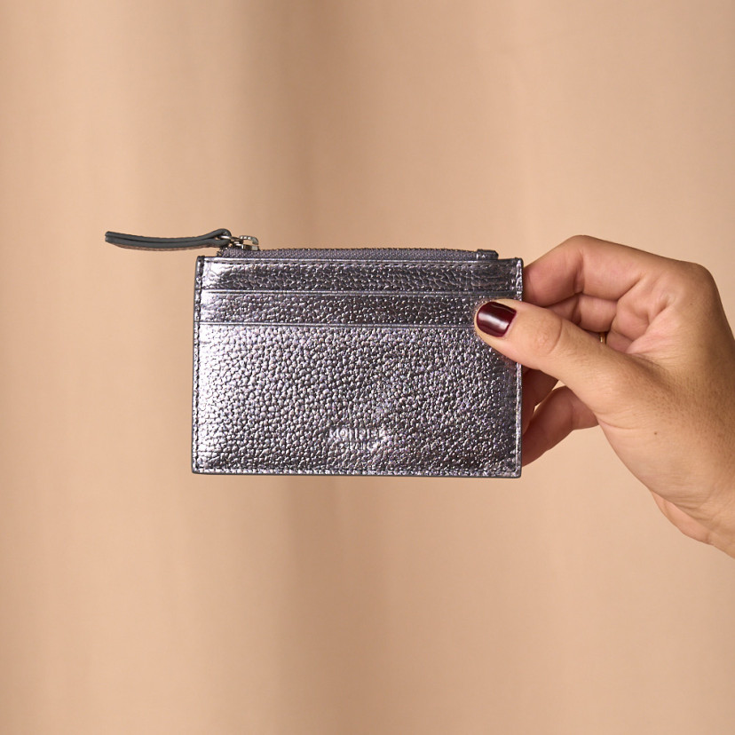 Women’s Leather Card Wallet with Zipper