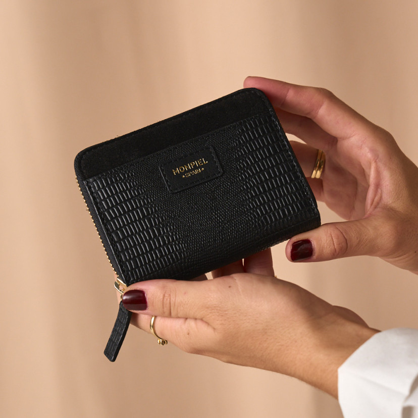 Cartera Mujer Piel Cremallera Pequeña