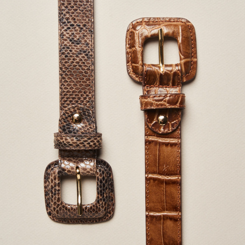 Ceinture en cuir femme avec boucle...