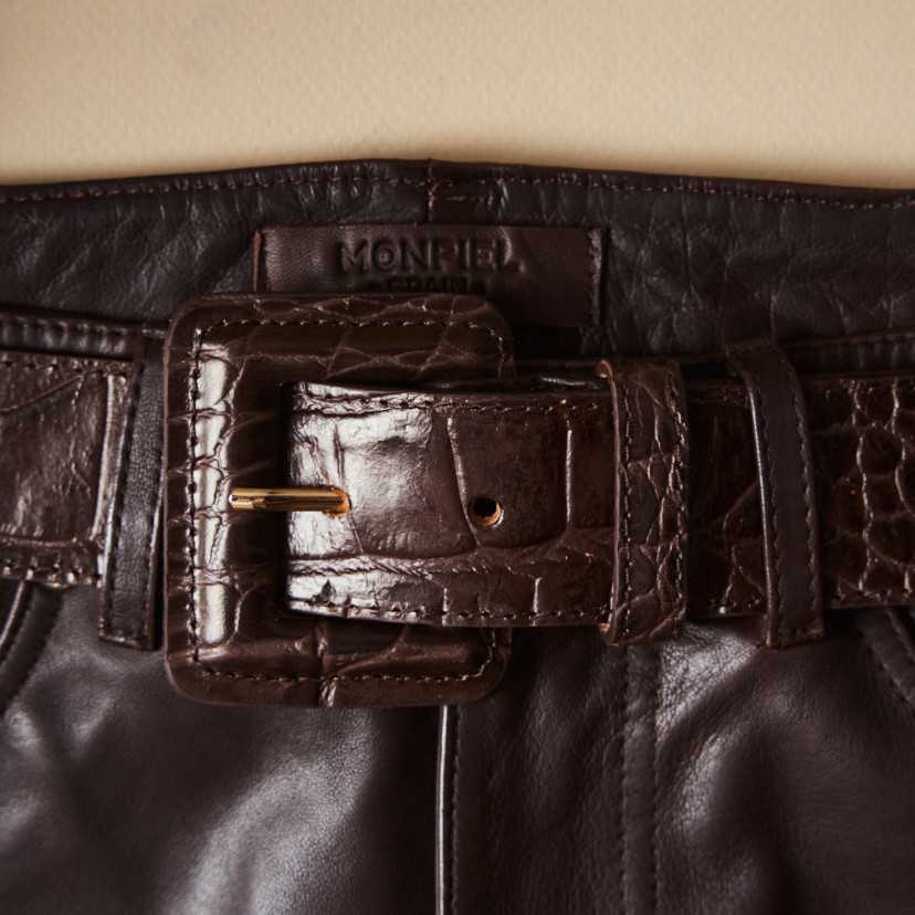 Large ceinture pour femme en cuir...
