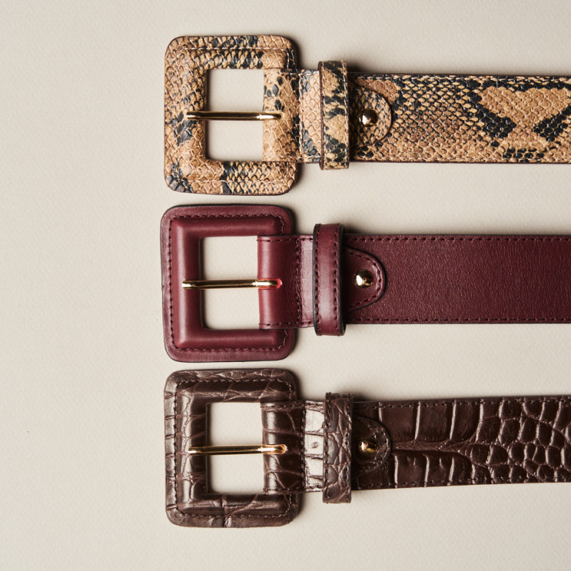 Large ceinture pour femme en cuir...