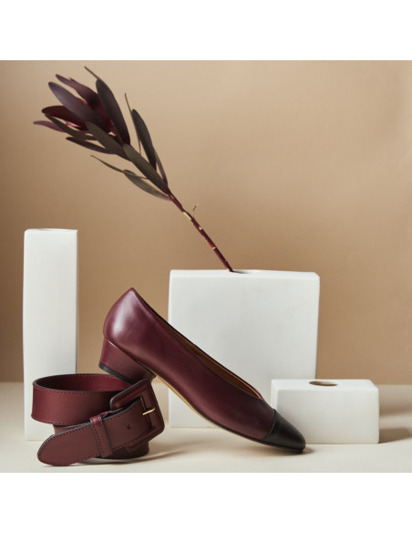 Ameliè Heel Two-Tone Toe Ballet Flat