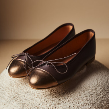 Leather Ballet Flat with... 2