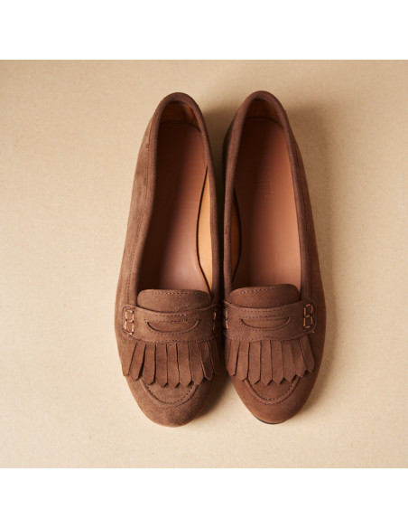 Leather Loafer with Fringes Inés