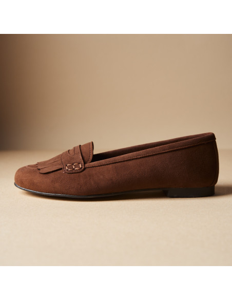 Mocasín de Piel con Flecos Inés