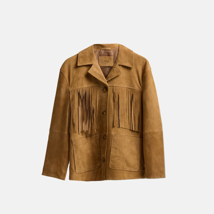 Suede Fringe Leather Jacket