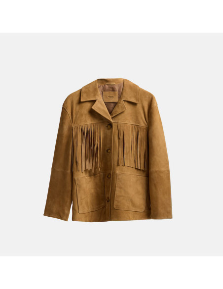 Veste en Daim à Franges