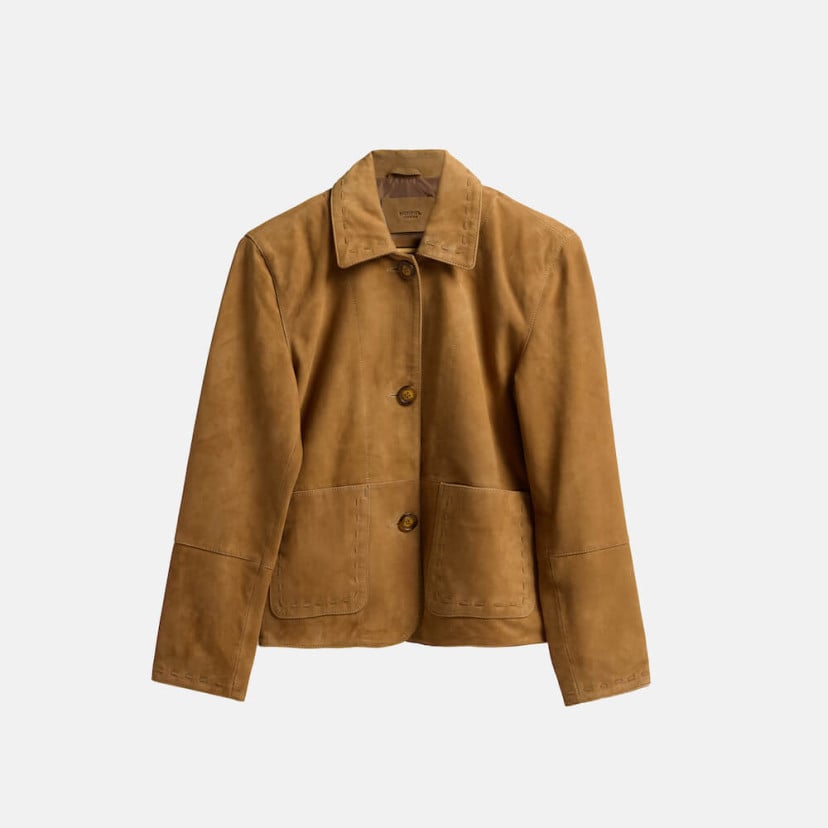 Chamarra de Ante para Mujer con Costuras Chamarra de Ante para Mujer con Costuras