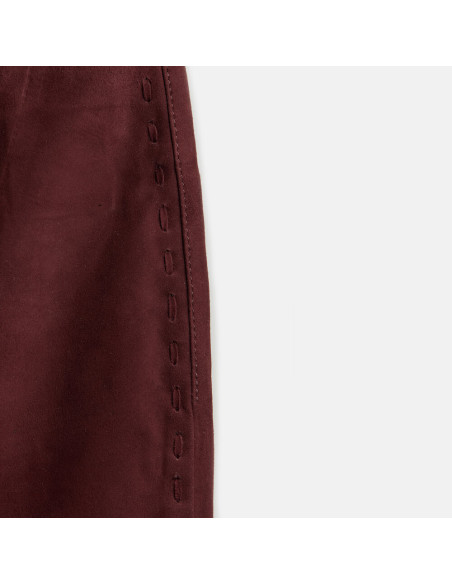 Pantalón Ante Cinco Bolsillos Costuras