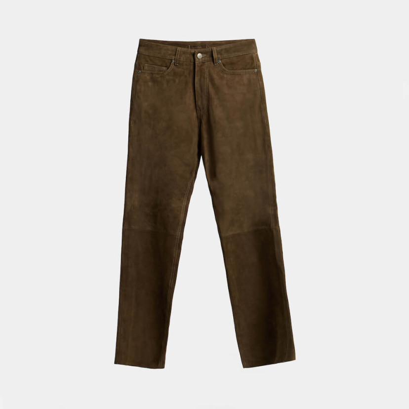 Suede Five-Pocket Pants