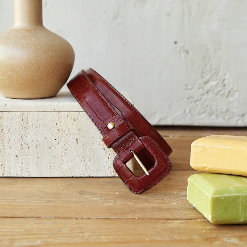 Leather belt Woman with Buckle Leather