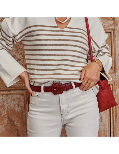 Cintura Donna in Pelle Fibbia Pelle