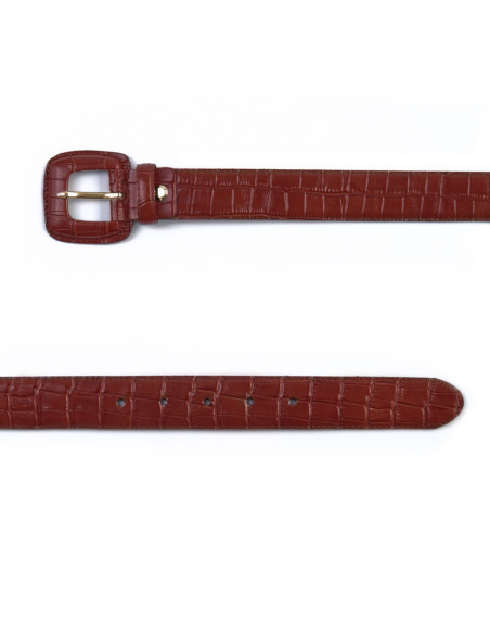 Ledergürtel Damen Schnalle mit Leder gefüttert