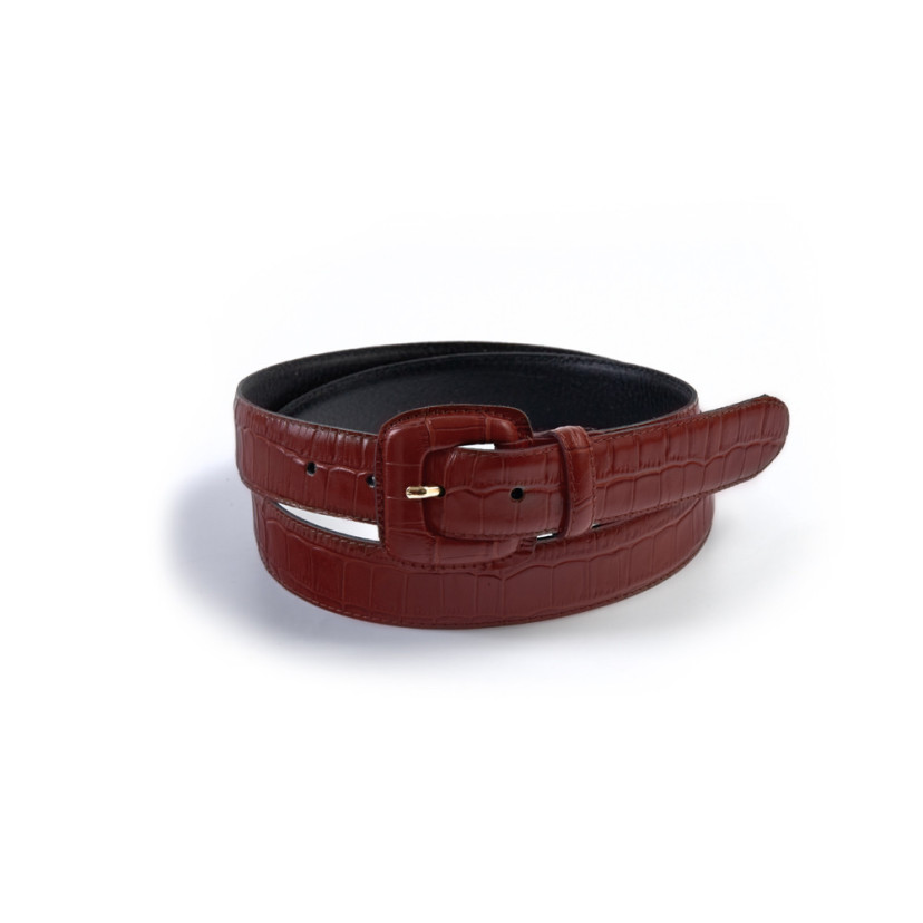 Leather belt Woman with Buckle Leather