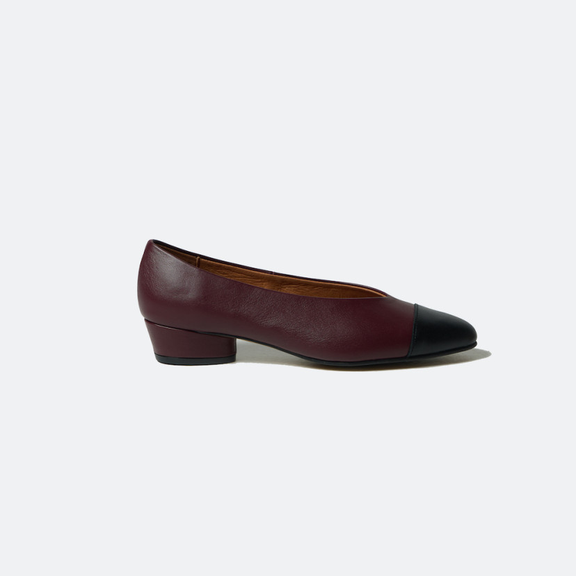 Ameliè Heel Two-Tone Toe Ballet Flat
