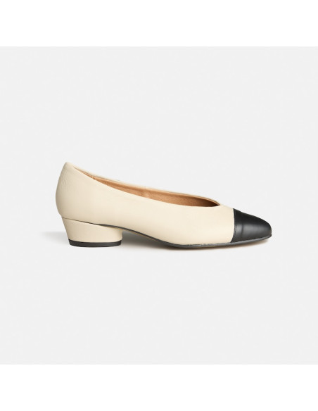 Ameliè Heel Two-Tone Toe Ballet Flat