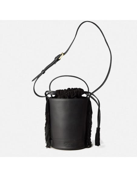 Bolso de Cubo de piel flecos pequeño Roma