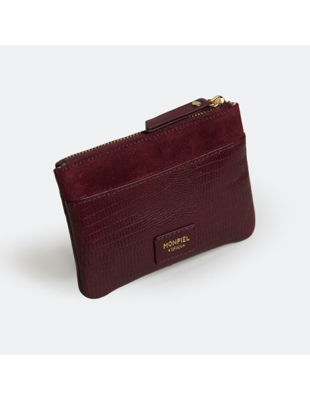 Porta-moedas Feminino de Couro com Bolso