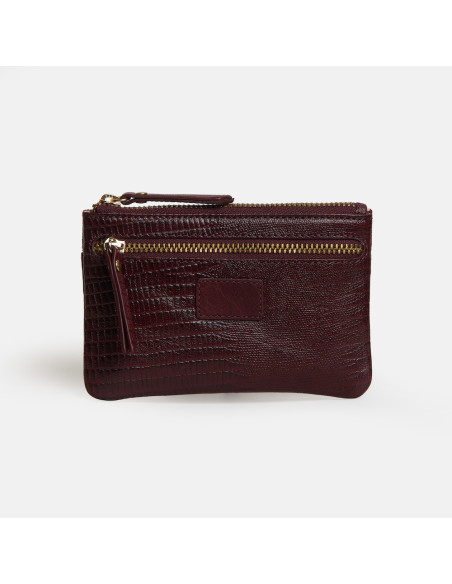 Porta-moedas Feminino de Couro com Bolso
