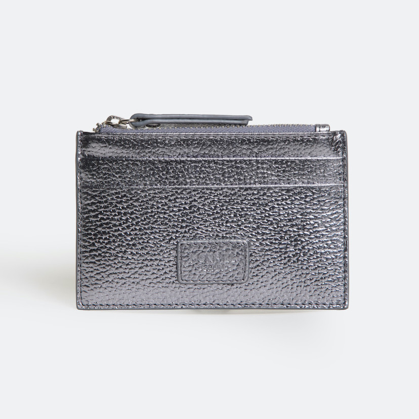 Porte-cartes Femme en Cuir avec Fermeture Éclair