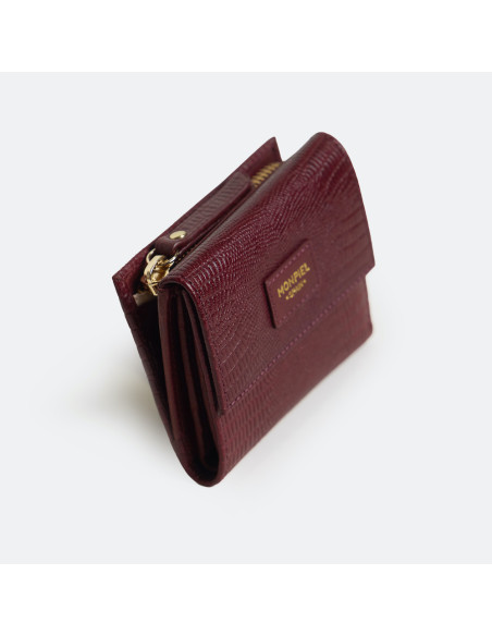 Small Leather Wallet with Coin Pouch