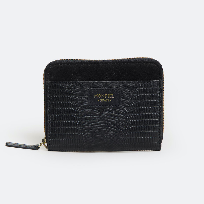 Cartera de Piel Pequeña con Cierre para Mujer