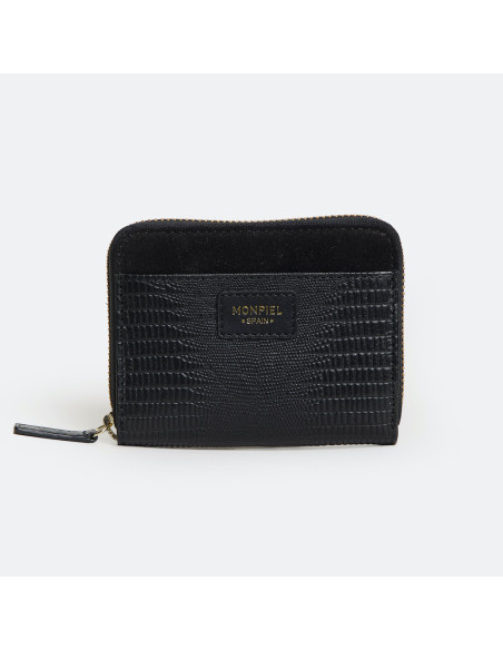 Cartera de Piel Pequeña con Cierre para Mujer